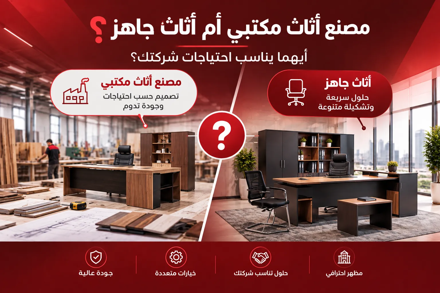 Office Furniture Manufacturer or Ready-Made Furniture? Which Is Right for Your Company?